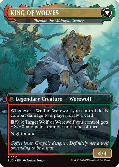Not a Wolf - Tovolar, Dire Overlord // King of Wolves - Tovolar, the Midnight Scourge [1612] [Borderless] [Not a Wolf] [Secret Lair Drop] [Foil]