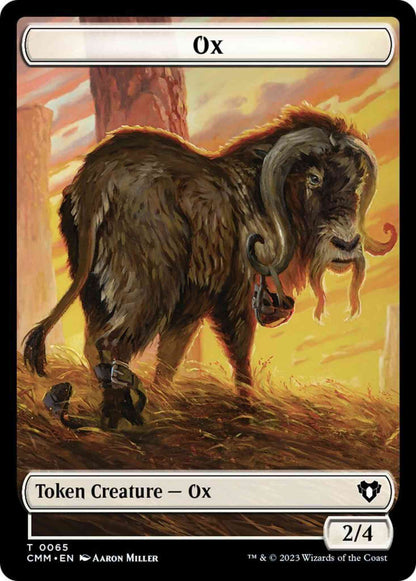 Ox Token (65) // Phyrexian Golem Token (76) [Commander Masters: Tokens] [Non-Foil]