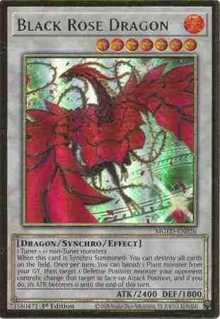 Black Rose Dragon - Alternate Art - MGED-EN026 - Premium Gold Rare - 1st Edition