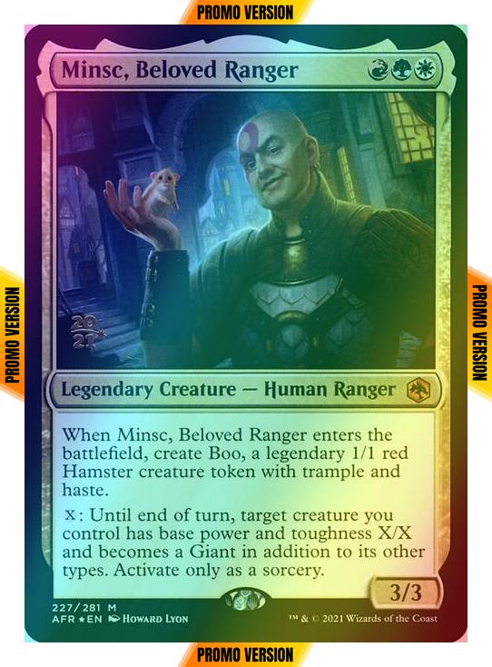 Minsc, Beloved Ranger [Prerelease] [227s] [Adventures in the Forgotten Realms Promos] [Foil]