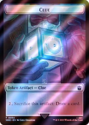 Alien Token (34) // Clue Token (54) [Universes Beyond: Doctor Who: Tokens] [Surge Foil]