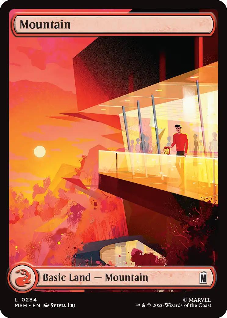 Mountain [284] [Full Art] [City Calm] [Marvel Super Heroes] [Non-Foil]