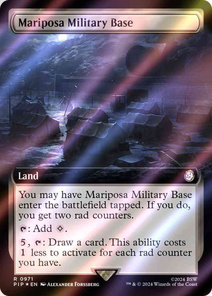 Mariposa Military Base [971] [Extended Art] [Fallout] [Surge Foil]