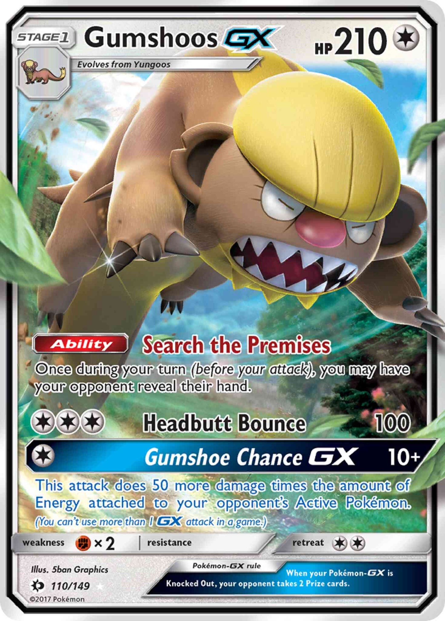 Gumshoos-GX - 110/149 - Rare Holo GX [sm1-110] [Ultra]