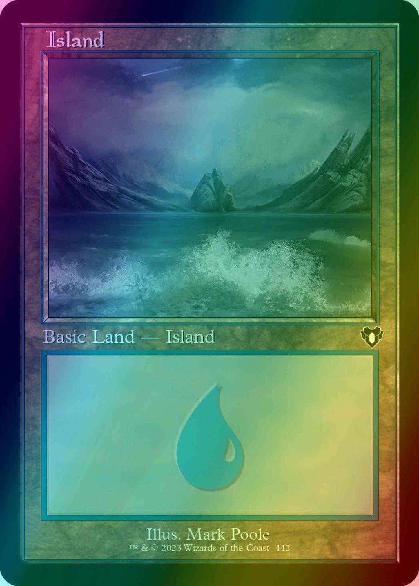 Island [442] [Retro Frame] [Commander Masters] [Foil]