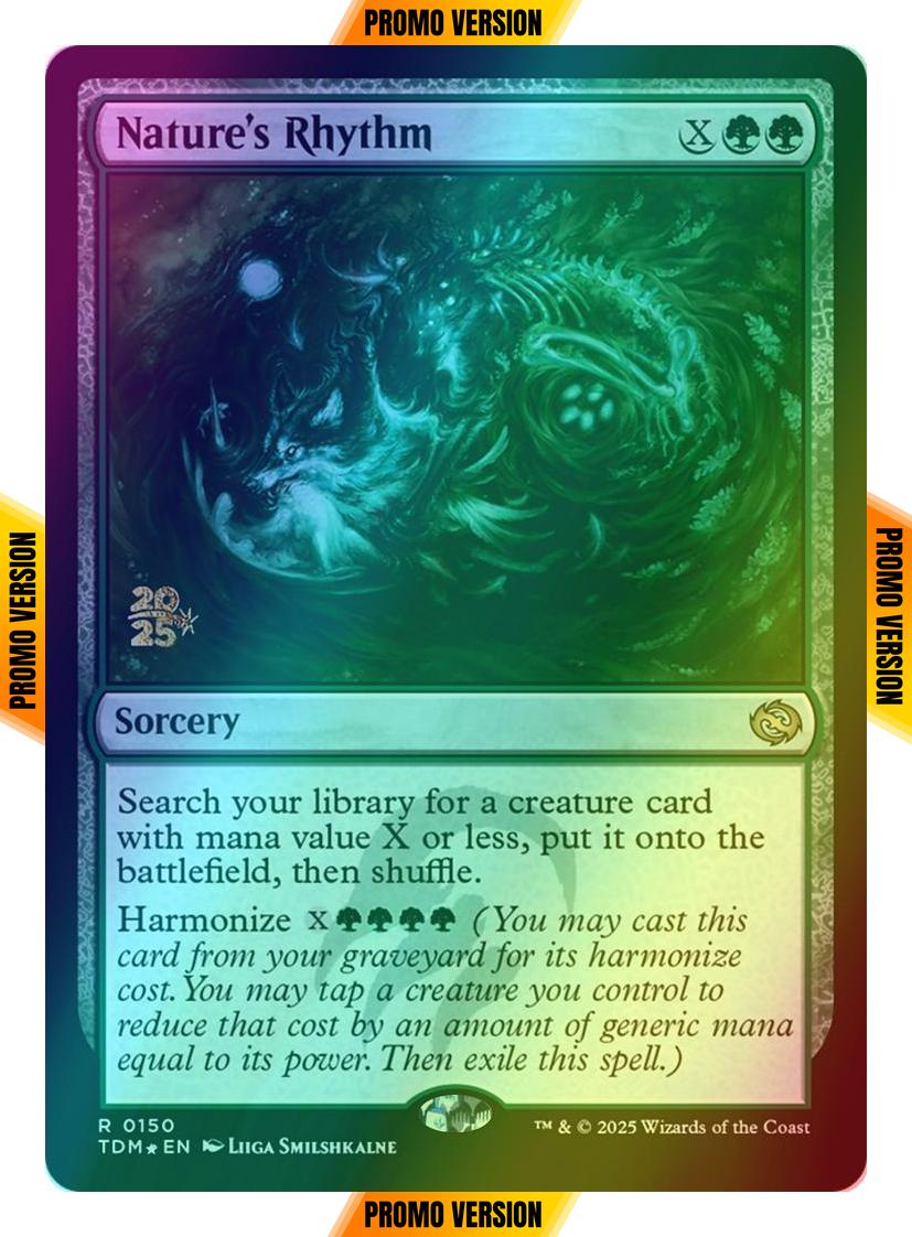 Nature's Rhythm [150s] [Prerelease] [Tarkir: Dragonstorm: Promos] [Foil]