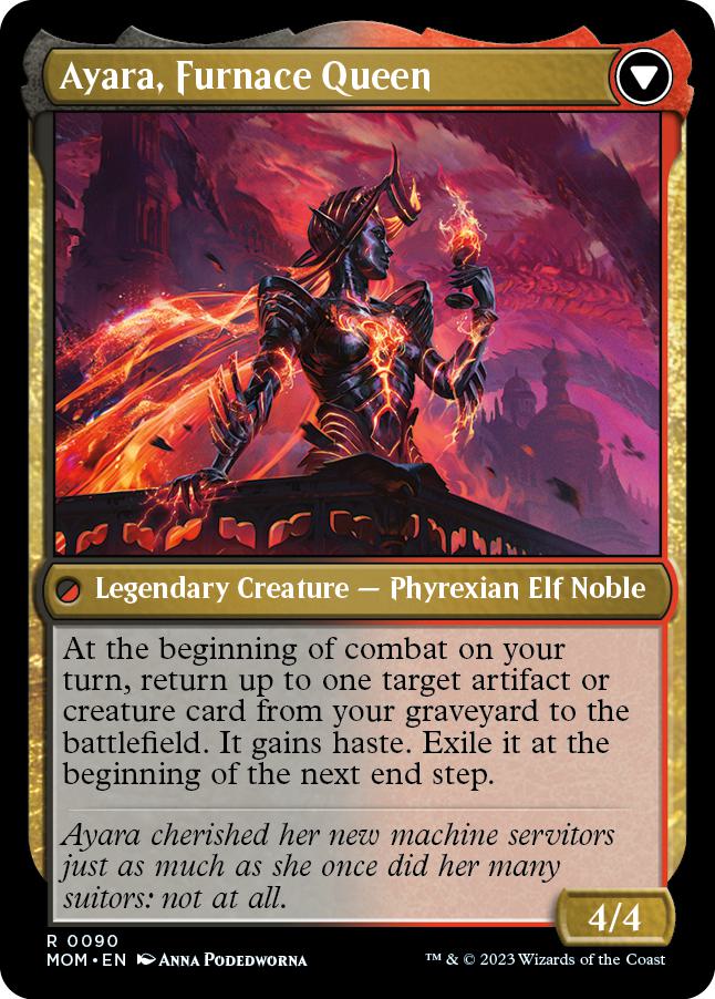 Ayara, Widow of the Realm // Ayara, Furnace Queen [90] [March of the Machine] [Non-Foil]
