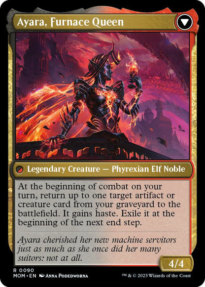 Ayara, Widow of the Realm // Ayara, Furnace Queen [90] [March of the Machine] [Non-Foil]