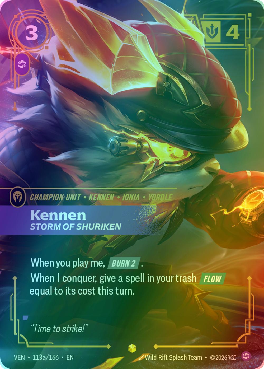 Kennen, Storm of Shuriken (Alternate Art) - 113a/166 [Vendetta] [Foil]