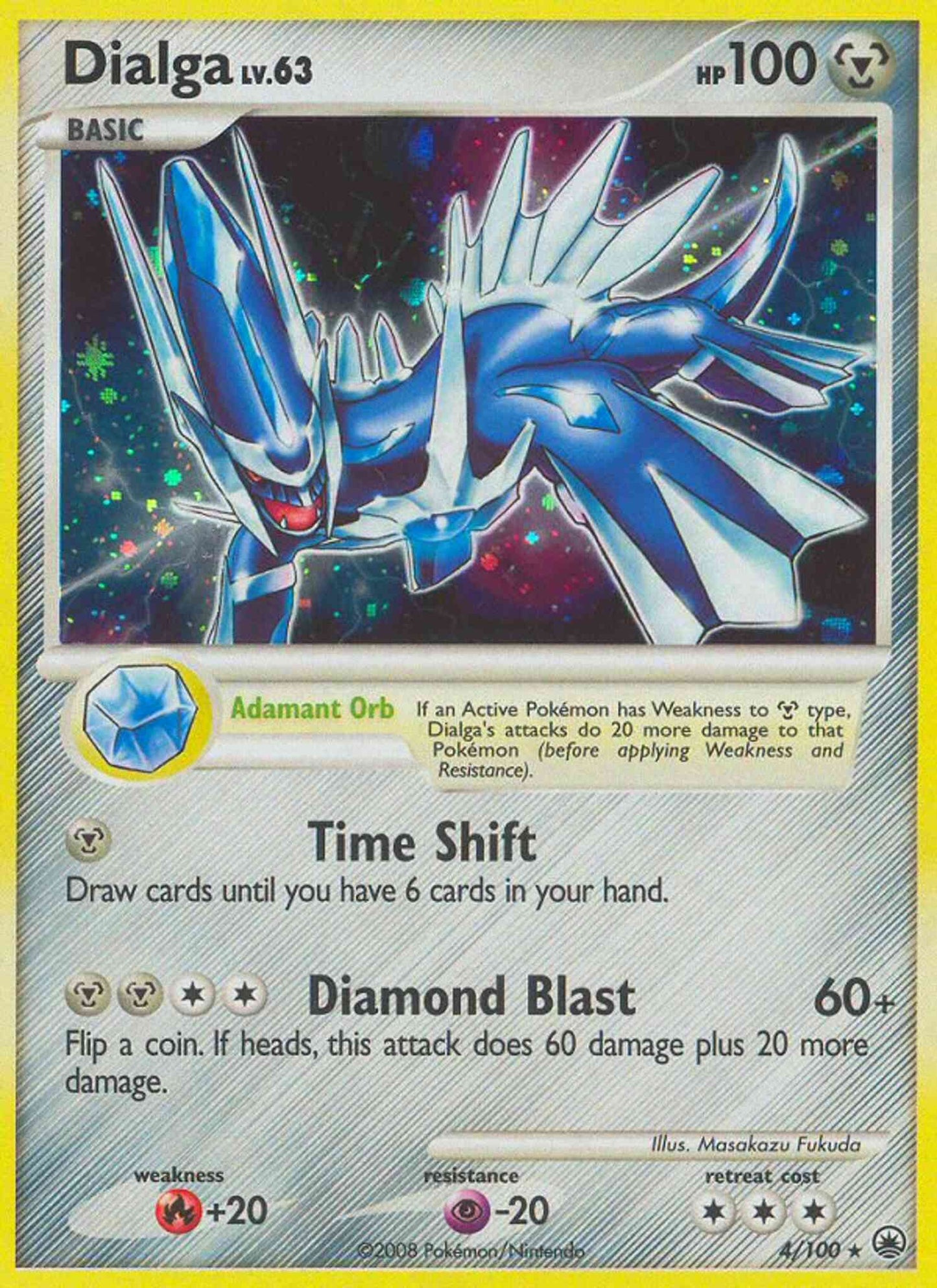Dialga - 4/100 - Rare Holo [dp5-4] [Reverse Holo]
