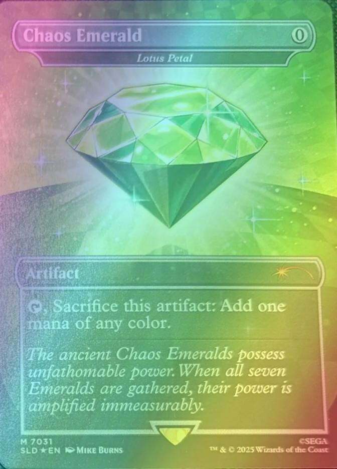 Chaos Emerald - Lotus Petal [7031] [Borderless] [Secret Lair X Sonic] [Secret Lair Drop] [Foil]