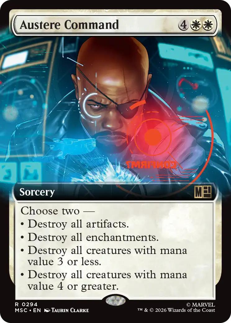 Austere Command [294] [Extended Art] [Marvel Super Heroes: Commander] [Non-Foil]