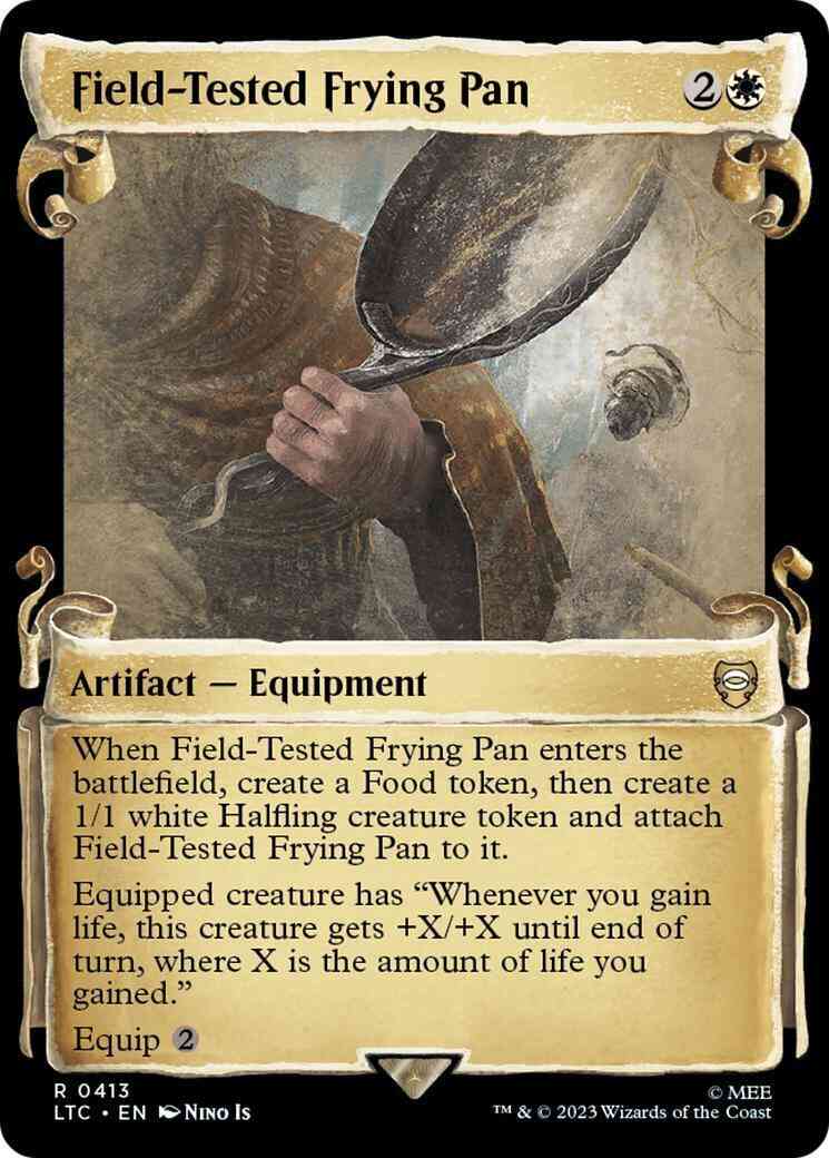 Field-Tested Frying Pan [413] [Scrolls Showcase] [The Lord of the Rings: Tales of Middle-earth: Commander] [Non-Foil]