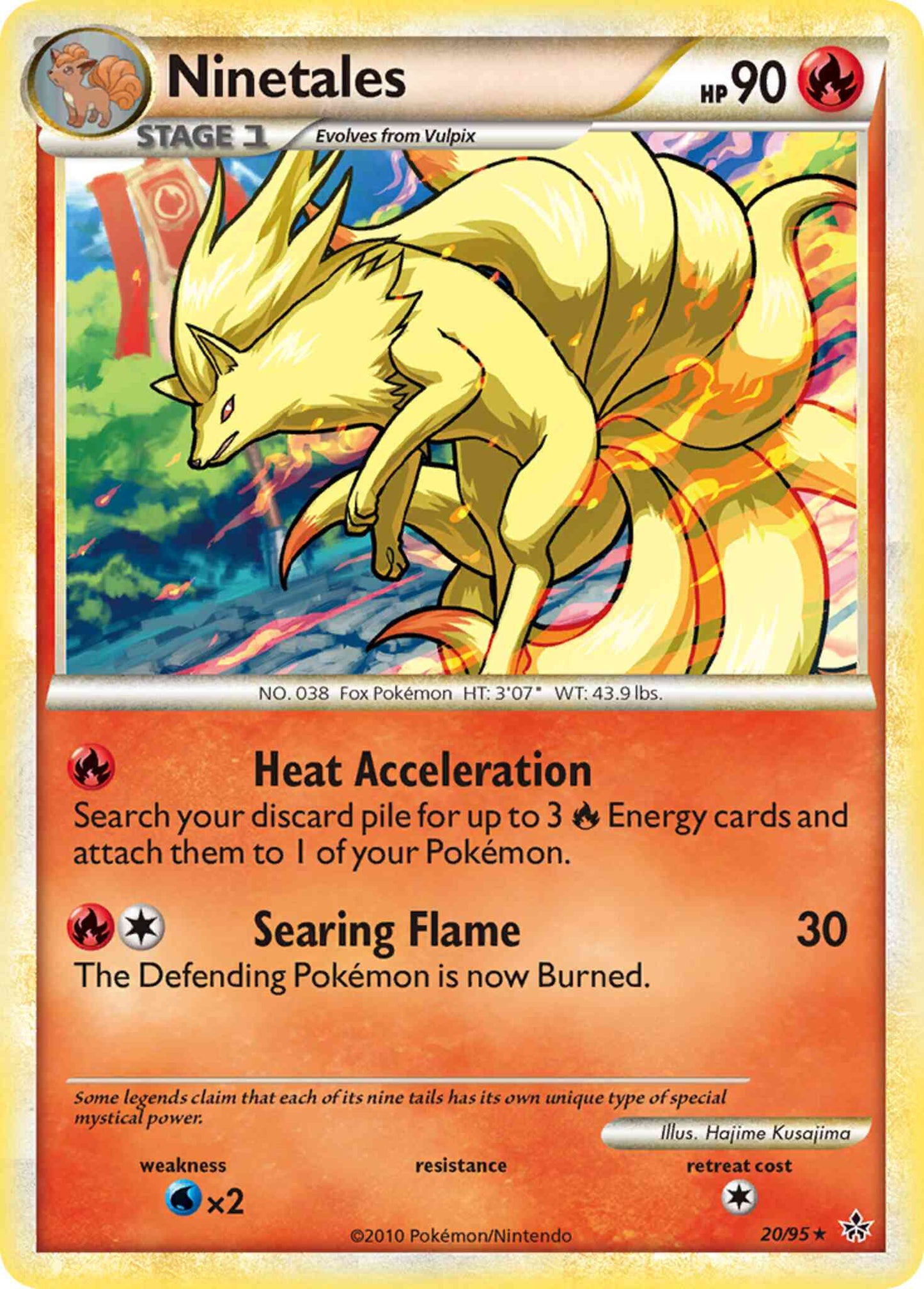 Ninetales - 20/95 - Rare [hgss2-20] [Reverse Holo]