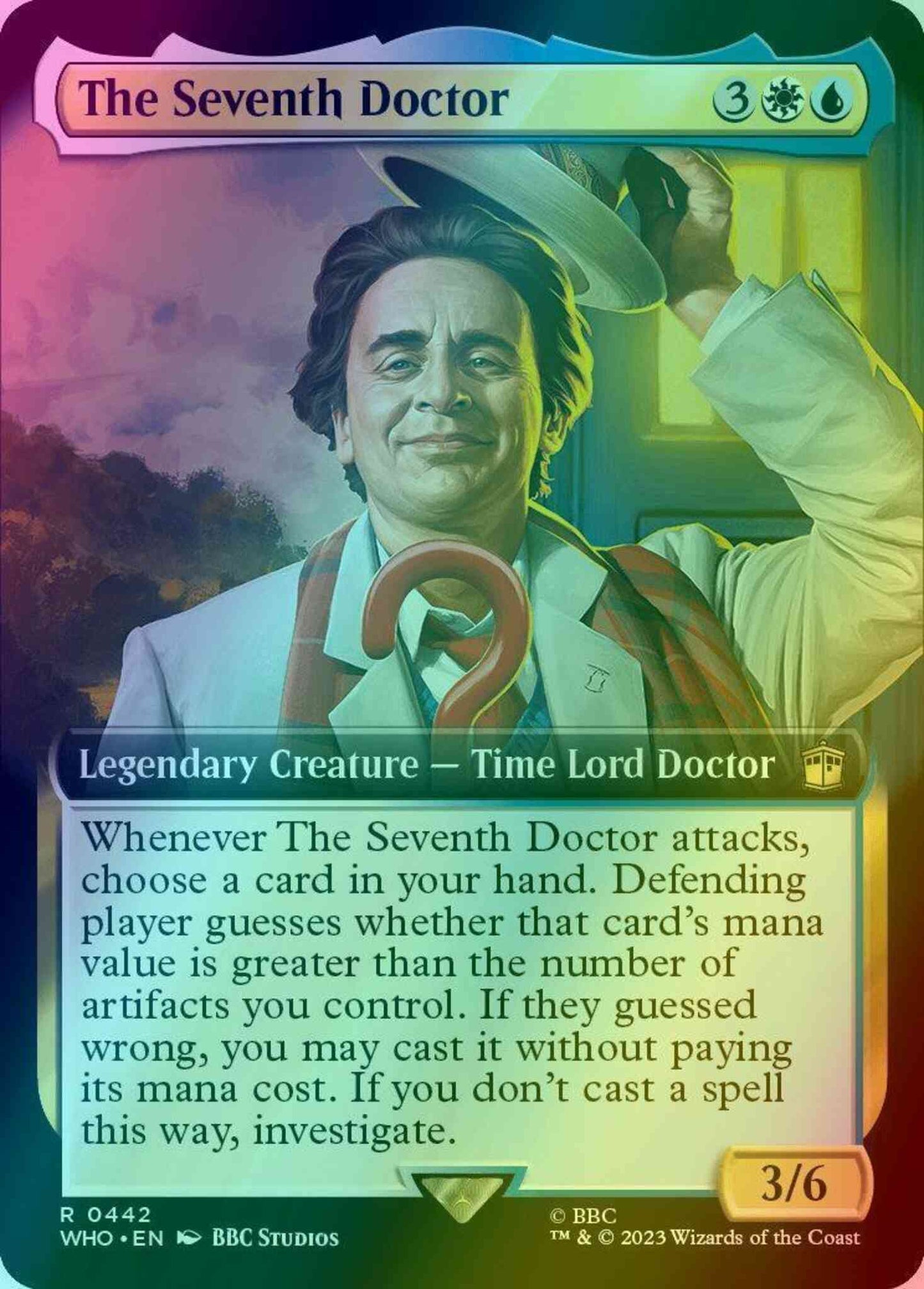 The Seventh Doctor [442] [Extended Art] [Universes Beyond: Doctor Who] [Foil]
