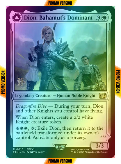 Dion, Bahamut's Dominant // Bahamut, Warden of Light [16s] [Prerelease] [FINAL FANTASY: Promos] [Foil]