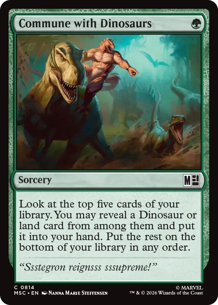 Commune with Dinosaurs [814] [Jumpstart] [Marvel Super Heroes: Commander] [Non-Foil]