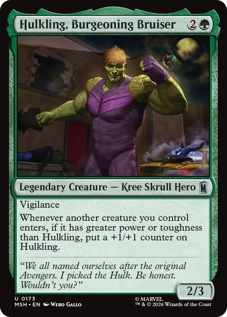 Hulkling, Burgeoning Bruiser [173] [Marvel Super Heroes] [Non-Foil]