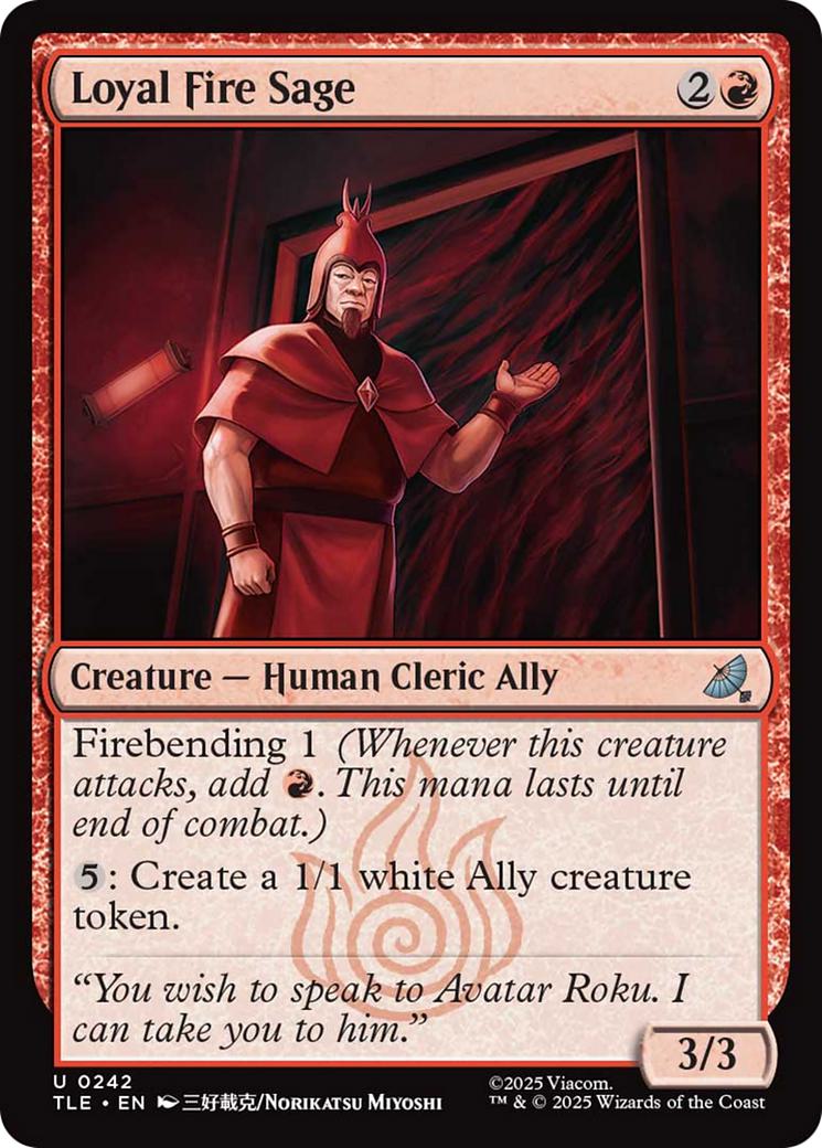 Loyal Fire Sage [242] [Avatar: The Last Airbender Eternal] [Non-Foil]