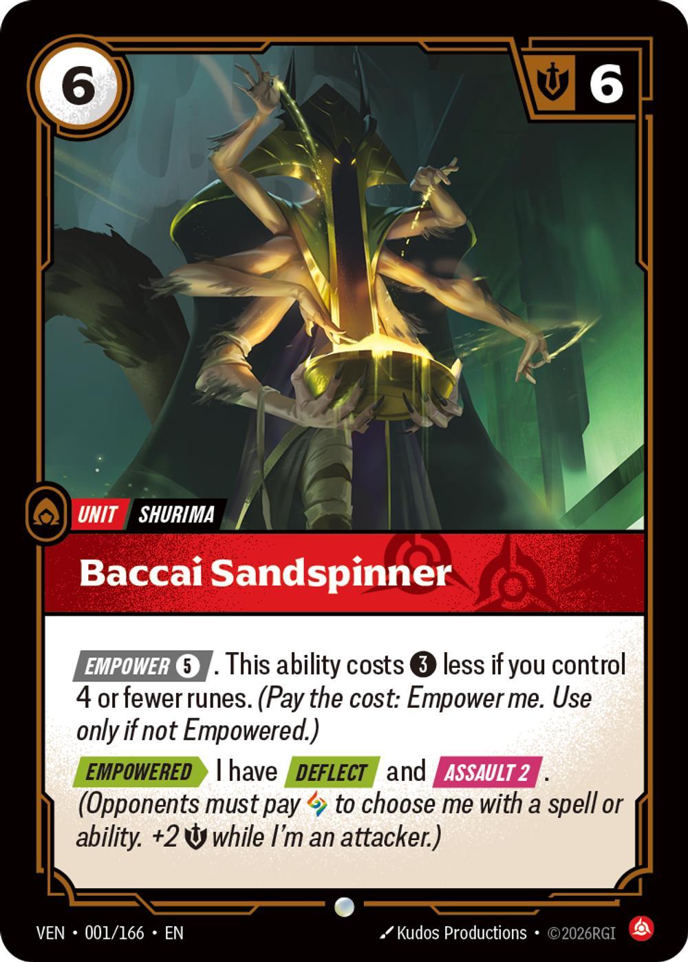 Baccai Sandspinner - 001/166 [Vendetta] [Non-Foil]