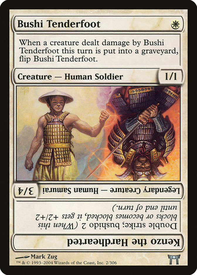 Bushi Tenderfoot // Kenzo the Hardhearted [2] [Champions of Kamigawa] [Foil]