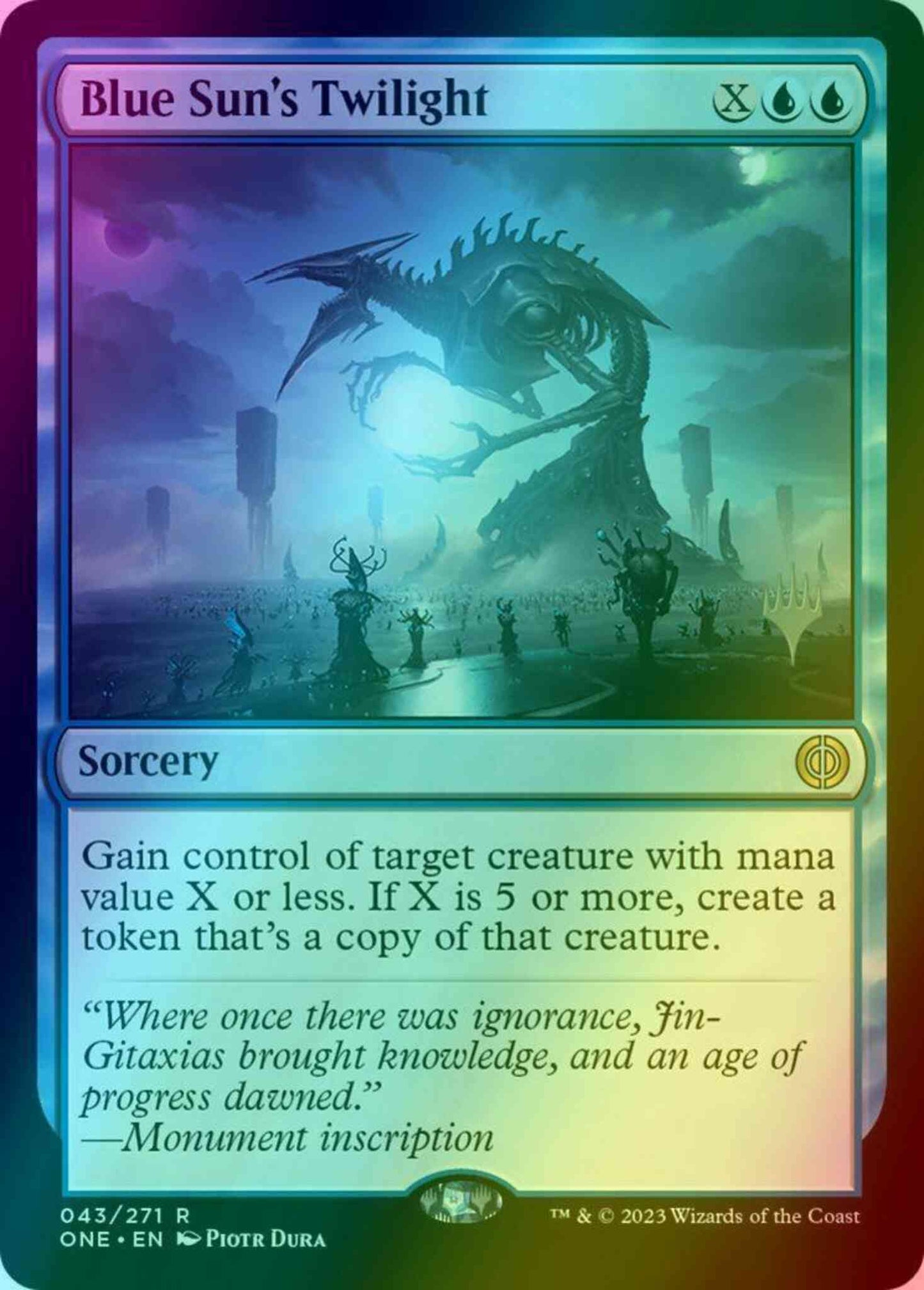 Blue Sun's Twilight [43p] [Promo Pack] [Phyrexia: All Will Be One: Promos] [Foil]