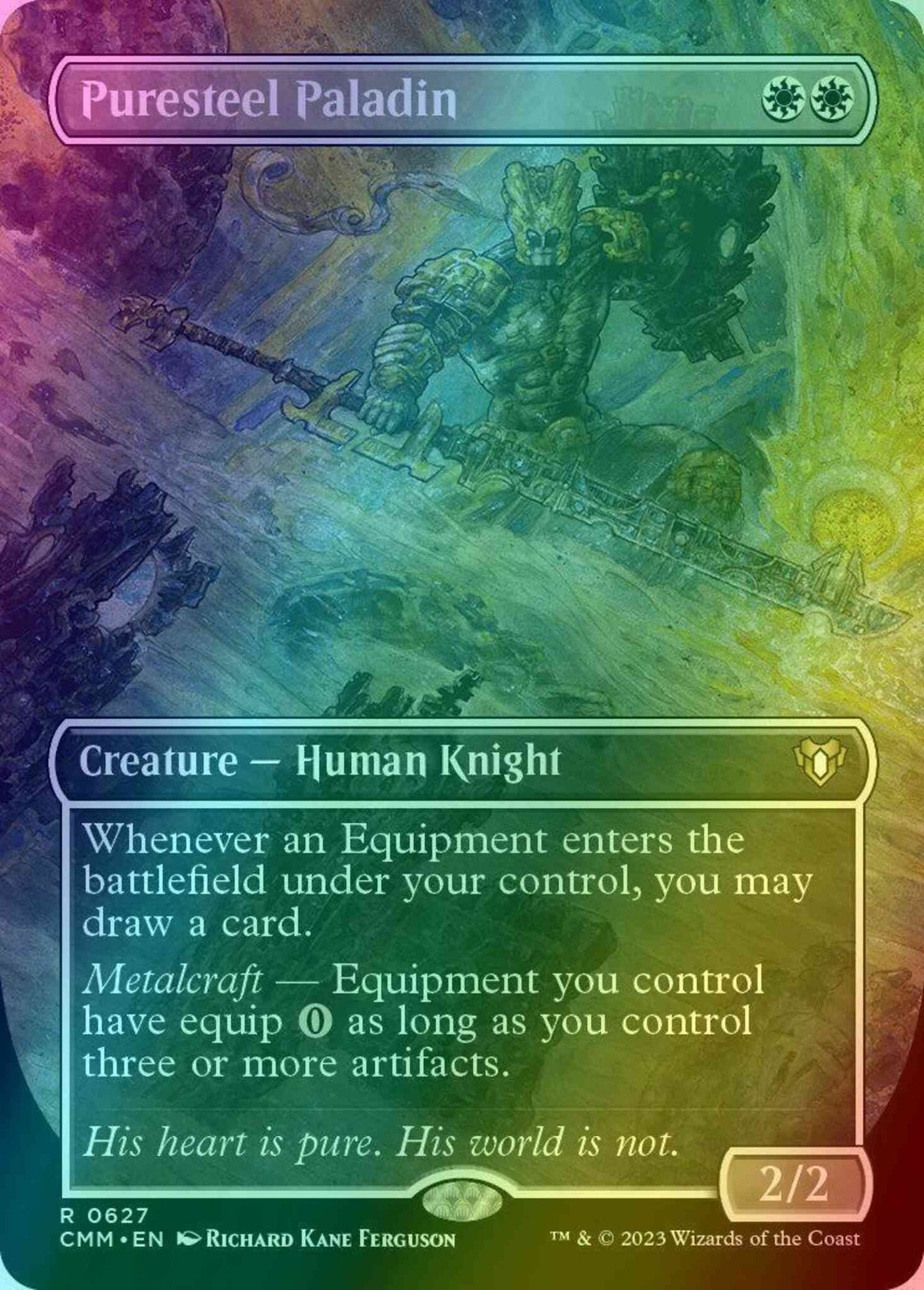Puresteel Paladin [627] [Borderless] [Commander Masters] [Foil]