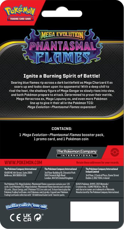 Pokmon TCG: Mega Evolution - Phantasmal Flames - Blister Pack - Checklane Blister - Whimsicott Promo Card Face to Face Games Pokmon TCG: Mega Evolution - Phantasmal Flames - Blister Pack - Checklane Blister - Whimsicott Promo Card Face to Face Games
