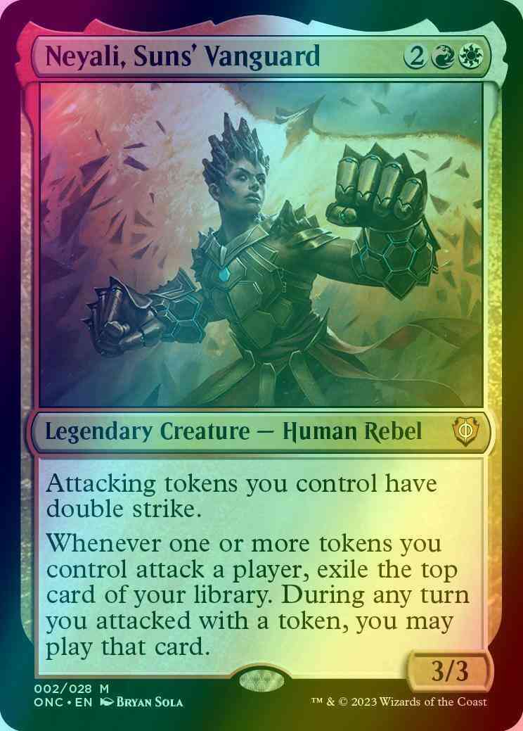 Neyali, Suns' Vanguard [2] [Phyrexia: All Will Be One: Commander] [Foil]