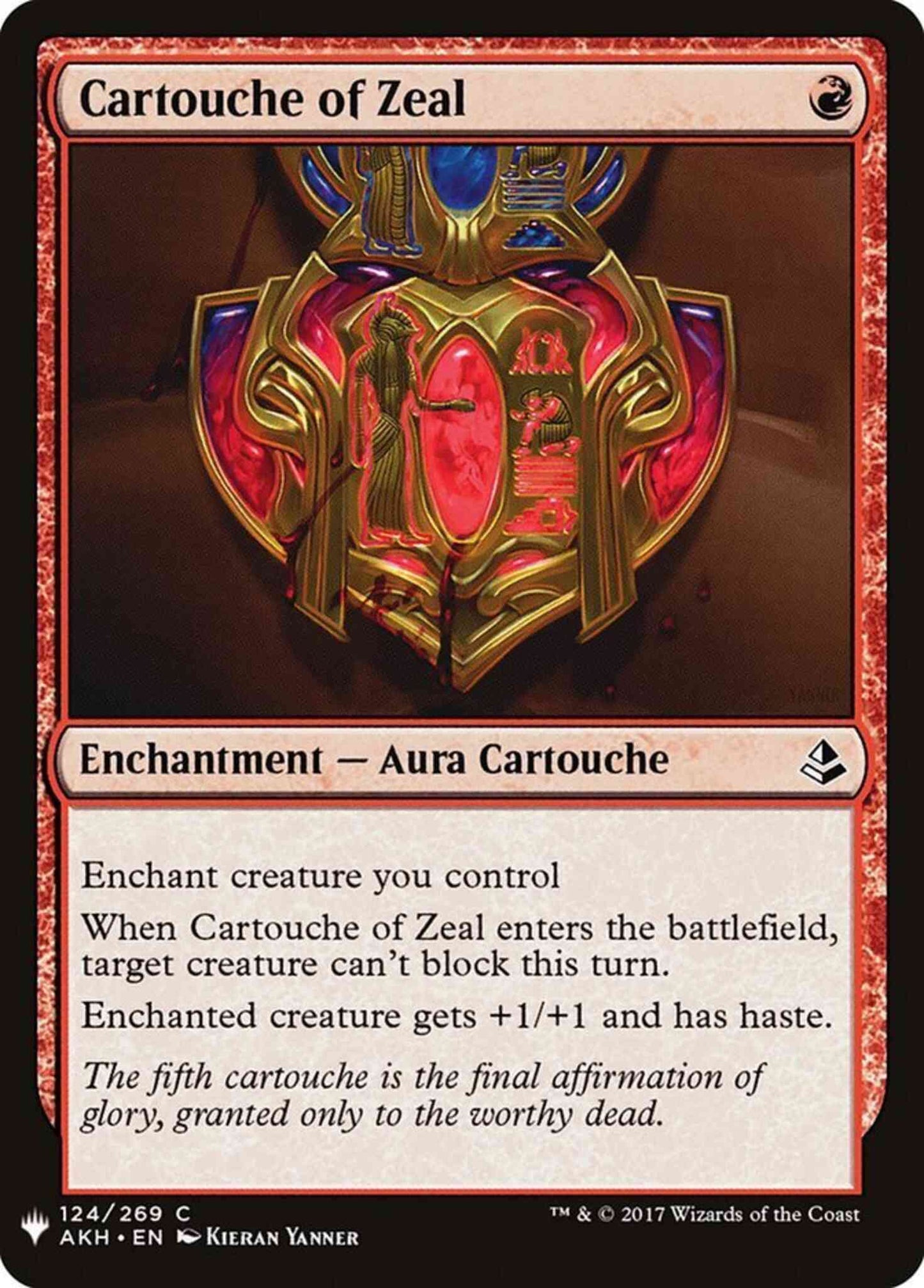 Cartouche of Zeal [AKH-124] [The List] [Non-Foil]