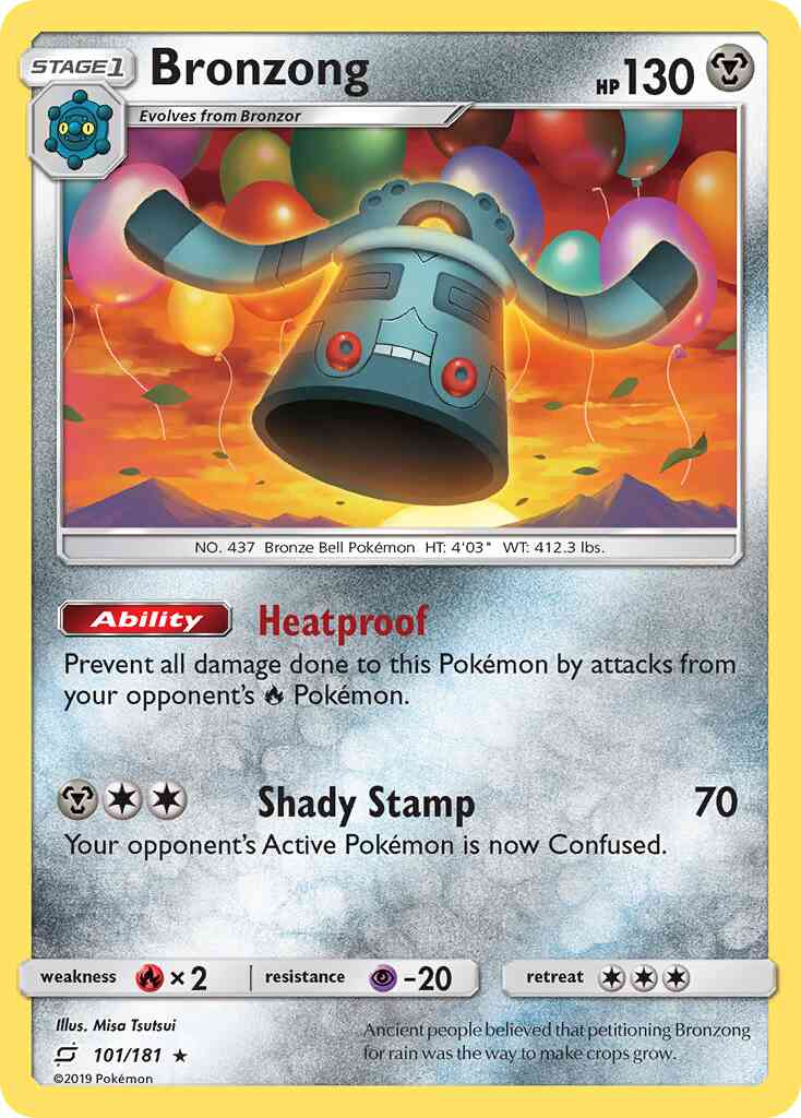 Bronzong - 101/181 - Rare [sm9-101] [Non-Holo]