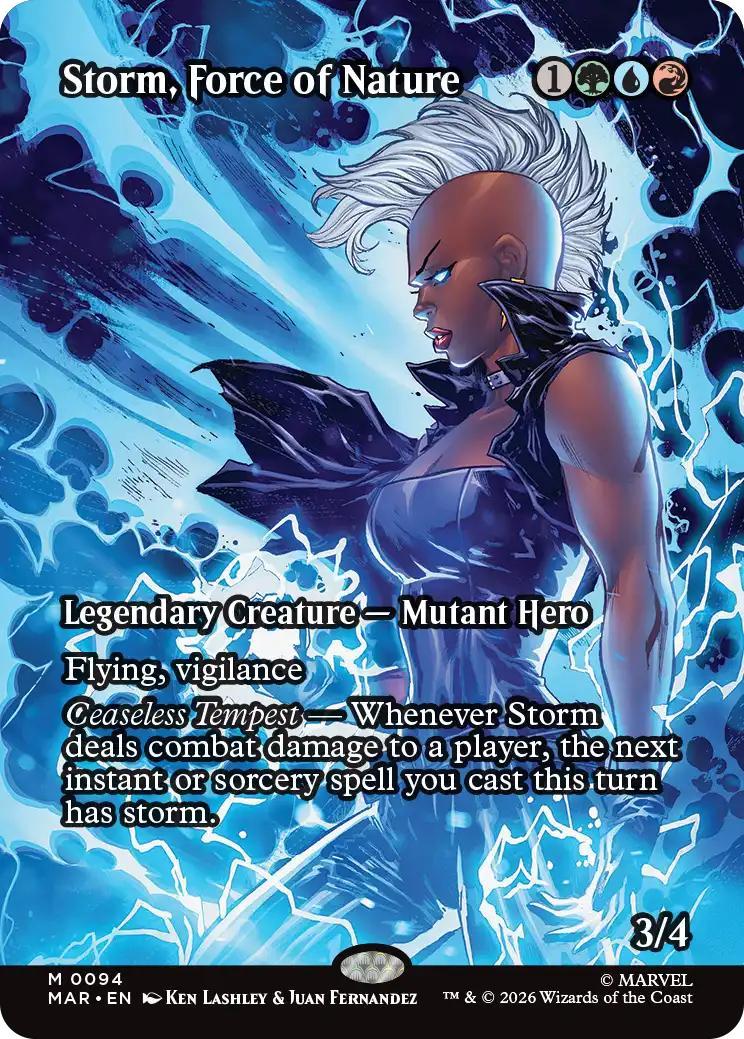 Storm, Force of Nature [94] [Borderless] [Source Material] [Marvel Universe] [Non-Foil]
