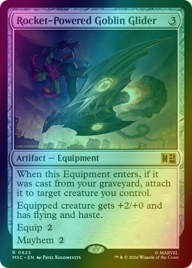 Rocket-Powered Goblin Glider [825] [Jumpstart] [Marvel Super Heroes: Commander] [Foil]