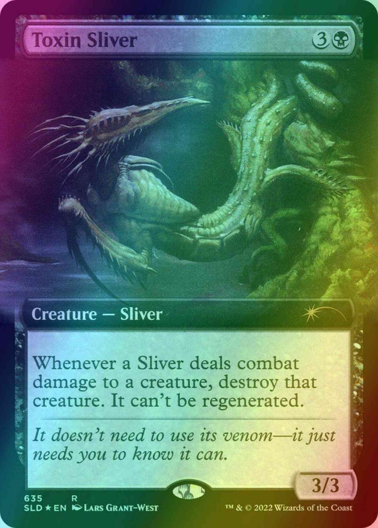 Toxin Sliver [0635] [Extended Art] [Lars Grant-West] [Secret Lair Drop] [Foil]