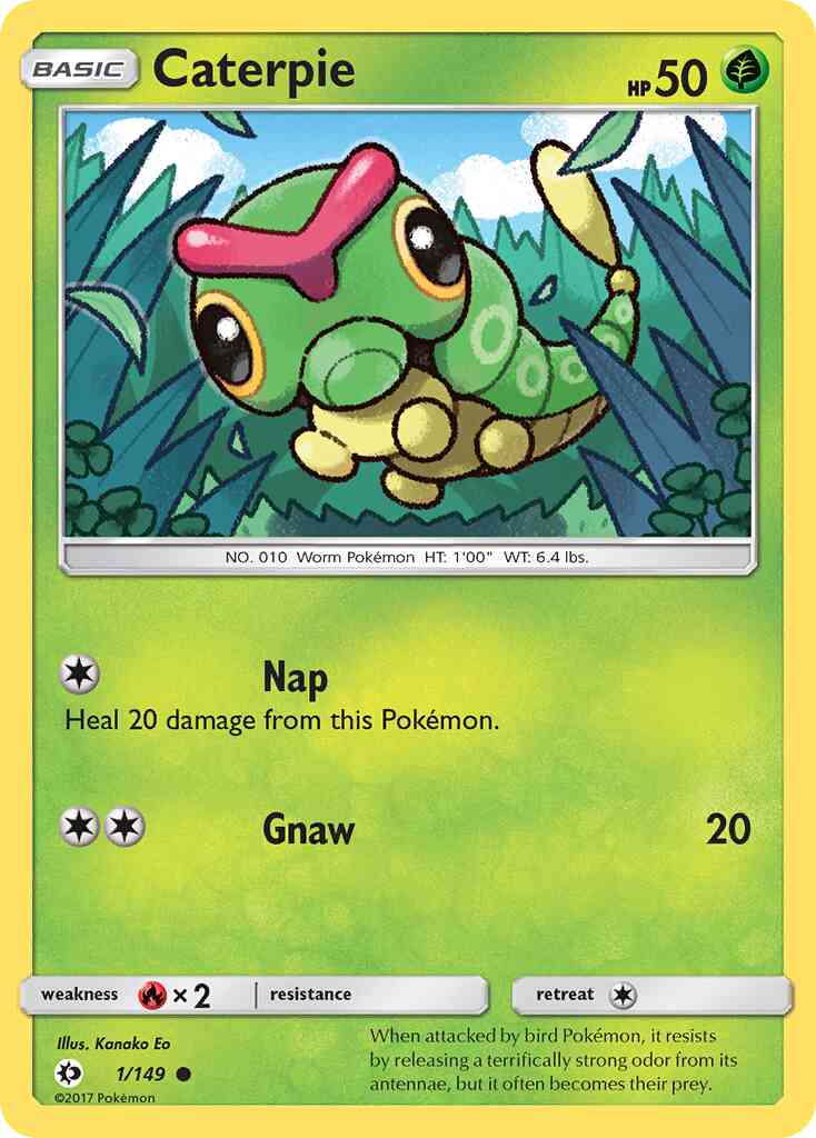 Caterpie - 1/149 - Common [sm1-1] [Non-Holo]