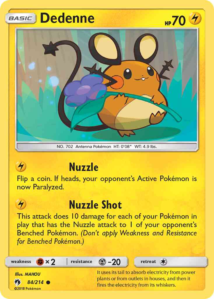 Dedenne - 84/214 - Common [sm8-84] [Reverse Holo]