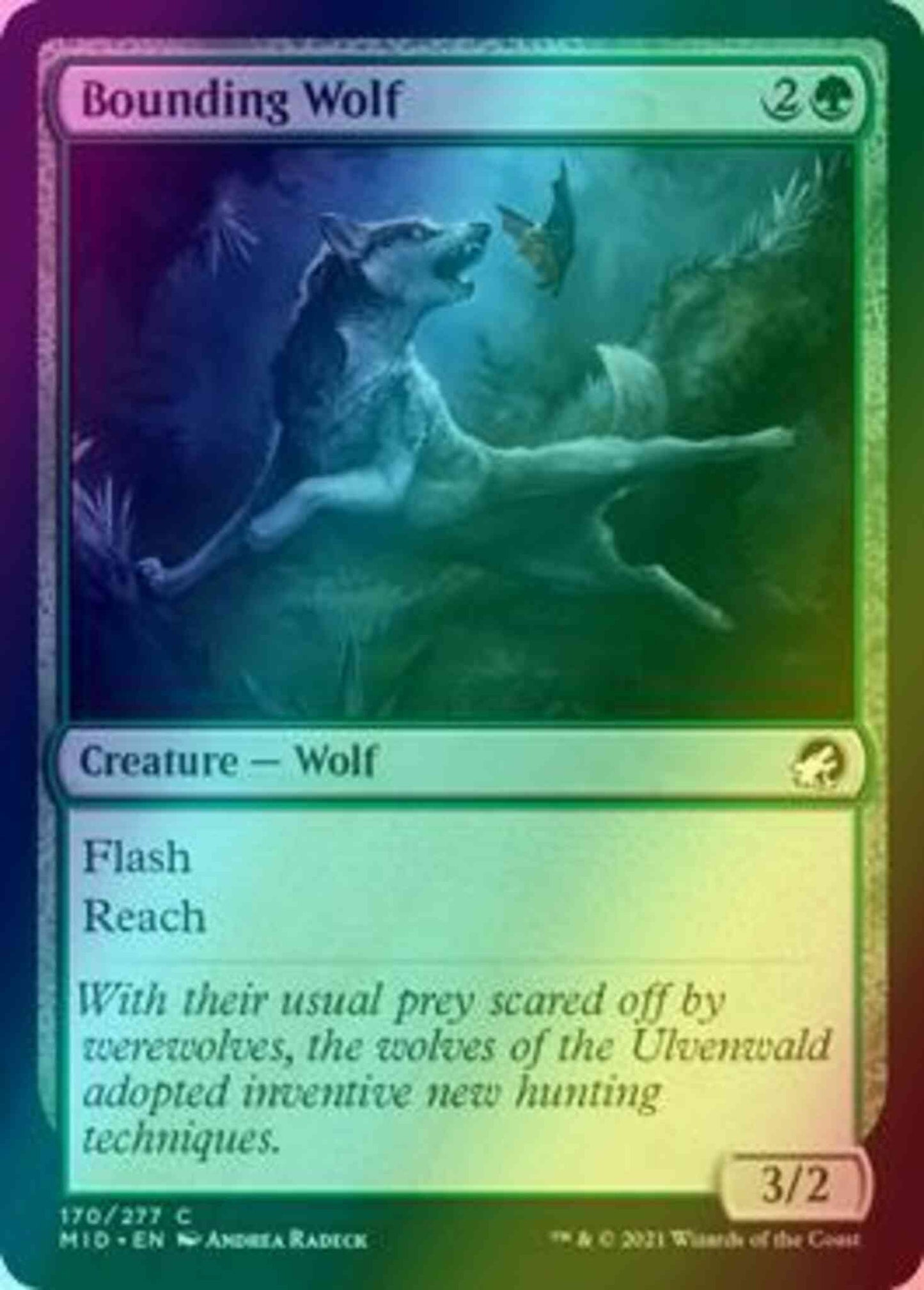Bounding Wolf [170] [Innistrad: Midnight Hunt] [Foil]
