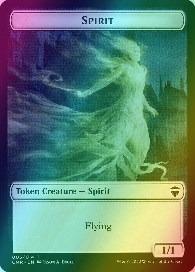 Rock Token (11) // Spirit Token (03) [Commander Legends Tokens] [Foil]