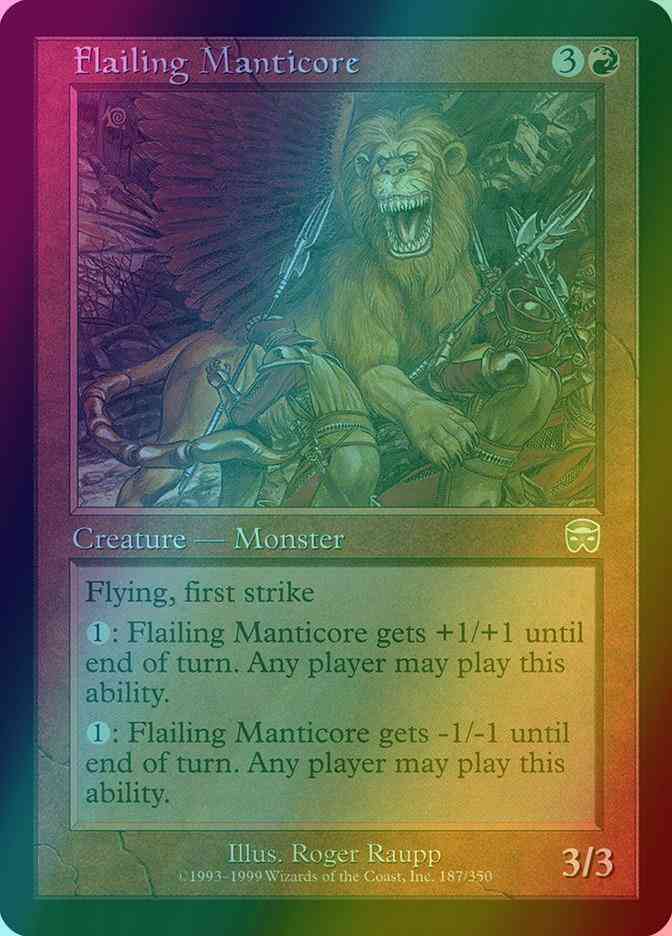 Flailing Manticore [187] [Mercadian Masques] [Foil]