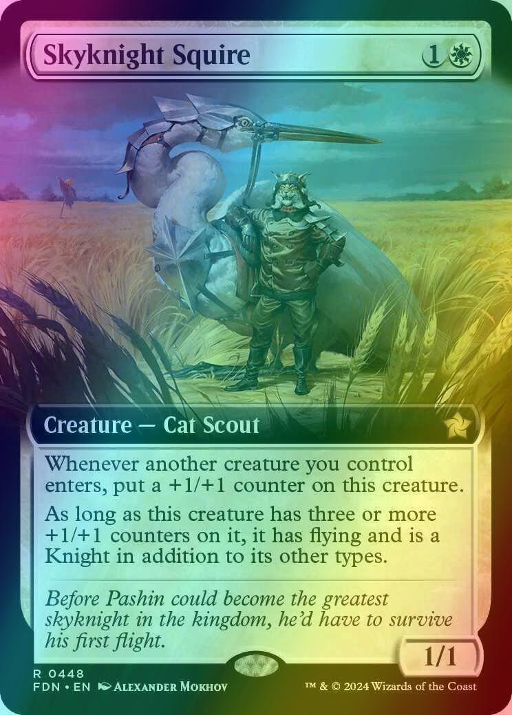 Skyknight Squire [448] [Extended Art] [Foundations] [Foil]
