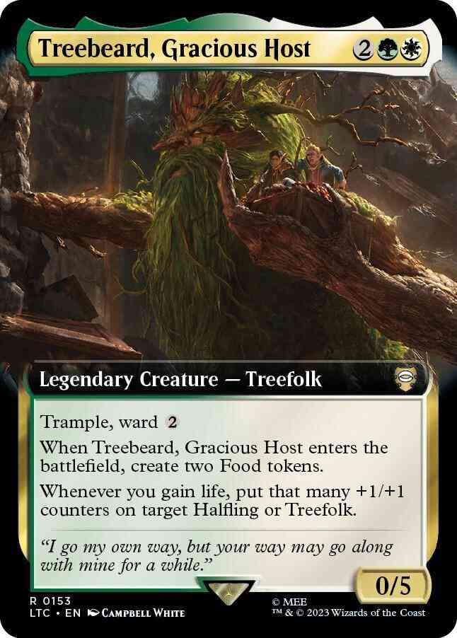 Treebeard, Gracious Host [153] [Extended Art] [The Lord of the Rings: Tales of Middle-earth: Commander] [Non-Foil]