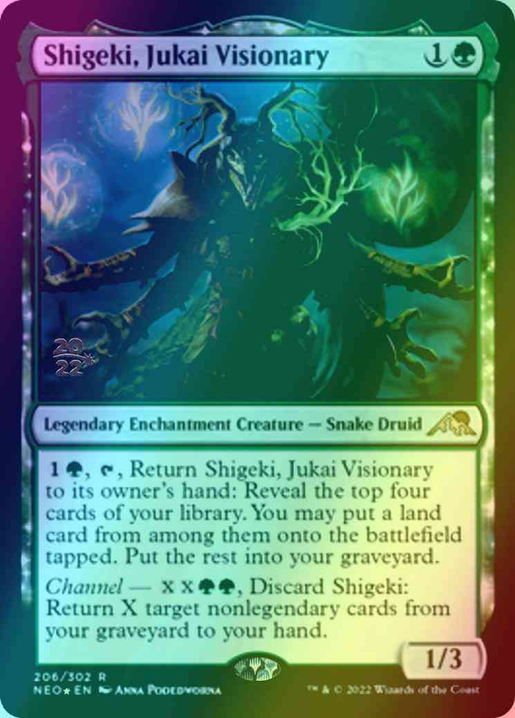 Shigeki, Jukai Visionary [Prerelease] [206s] [Kamigawa: Neon Dynasty: Promos] [Foil]