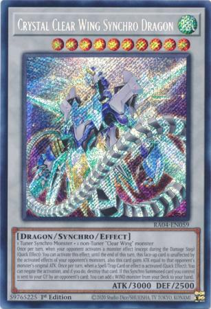 Crystal Clear Wing Synchro Dragon - RA04-EN059 - Secret Rare - 1st Edition