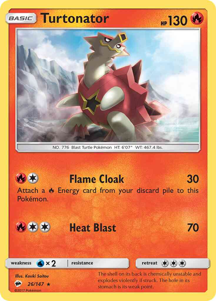 Turtonator - 26/147 - Rare [sm3-26] [Reverse Holo]