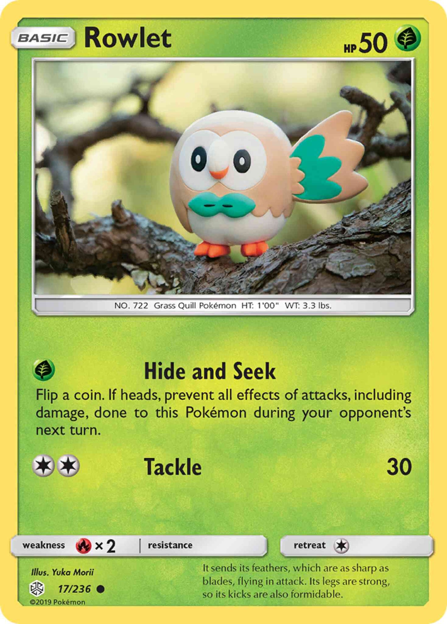 Rowlet - 17/236 - Common [sm12-17] [Non-Holo]