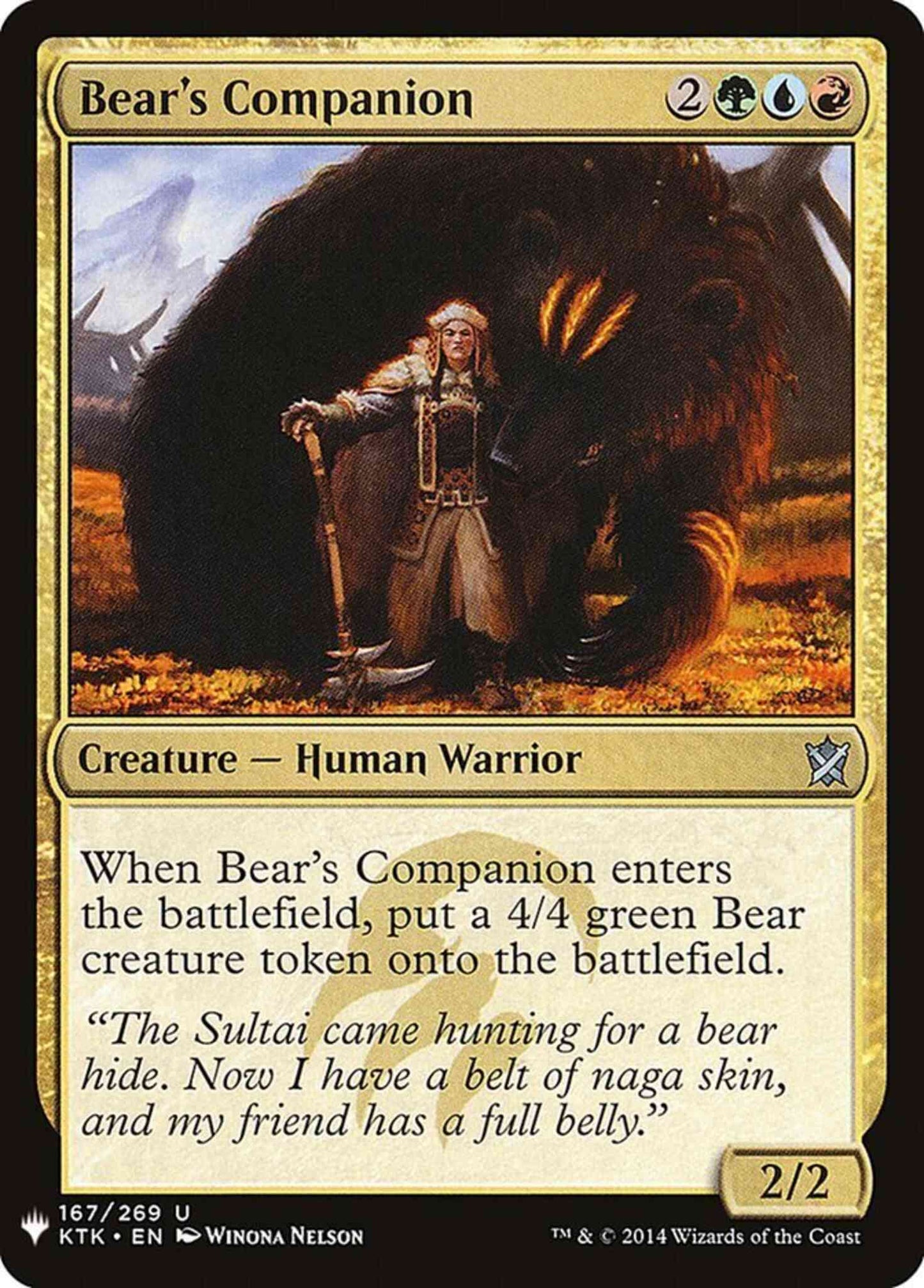 Bear's Companion [KTK-167] [The List] [Non-Foil]