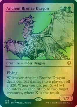 Ancient Bronze Dragon [406] [Rulebook Showcase] [Commander Legends: Battle for Baldur's Gate] [Foil]
