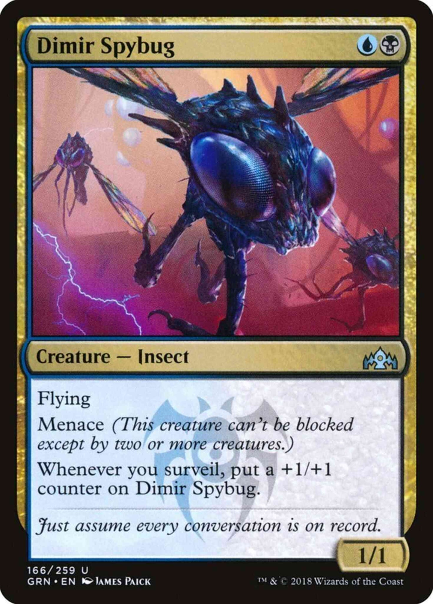 Dimir Spybug [166] [Guilds of Ravnica] [Non-Foil]