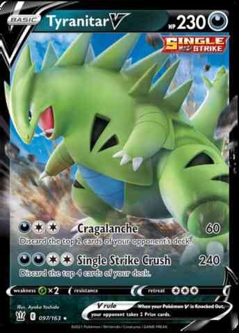Tyranitar V - 097/163 - Rare Holo V [swsh5-097] [Ultra]