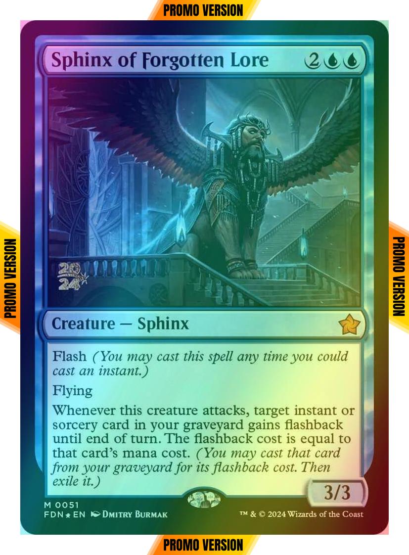 Sphinx of Forgotten Lore [51s] [Prerelease] [Foundations: Promos] [Foil]